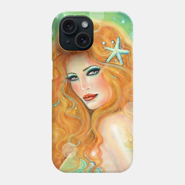 Fire and Ice mermaid by Renee Lavoie Phone Case by ReneeLLavoie