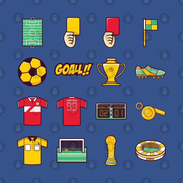 cute football soccer icon by ginanperdana