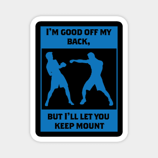 Boxer Boxing Gloves Outfit with a Quote Funny Boxing Magnet