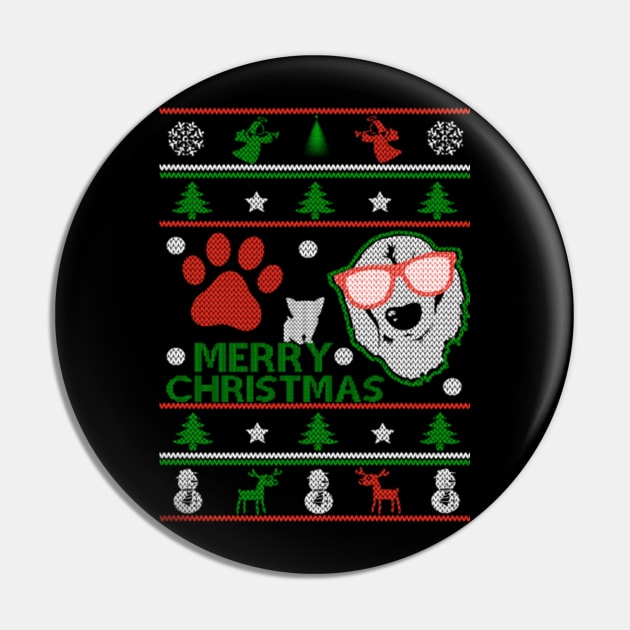 Dog Ugly Christmas Sweater Pin by uglygiftideas