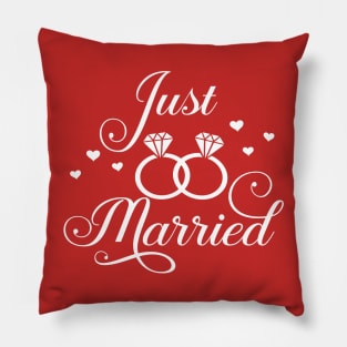 Just Married Lesbian Bi Pan Trans Queer LGBT Pride Pillow