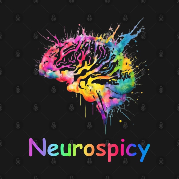 Neurospicy colorful brain by KHWD