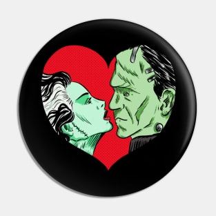 Frankenstein Valentine Pin