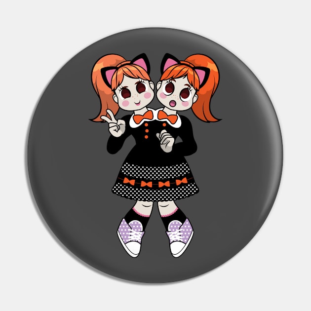 Kitty Cat Twins Pin by JenniferSmith