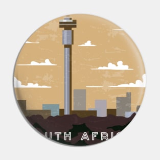 Johannesburg, South Africa. Retro travel poster Pin