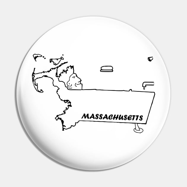 A funny map of Massachusetts Pin by percivalrussell