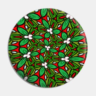 Colorful Glass Flower Pattern Pin