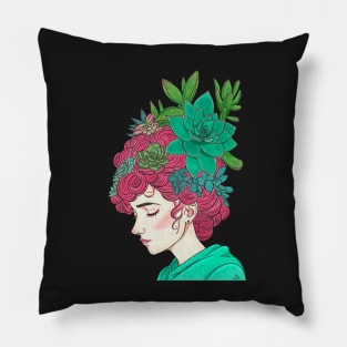 Grow positive thoughts | Green Pillow