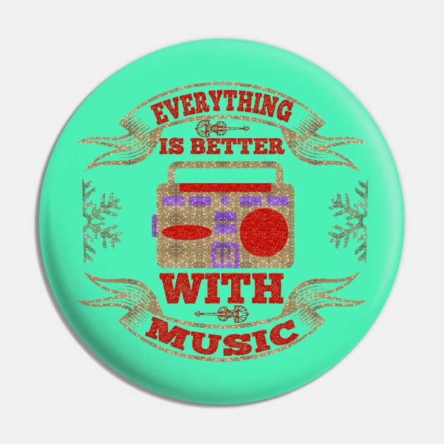 Everything with music Pin by Globe Design