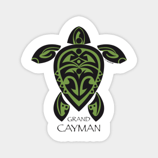 Black & Green Tribal Turtle Tattoo / Grand Cayman Magnet