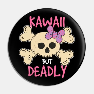 Kawaii but deadly funny skull kawaii Pin