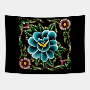 rose flower square Tapestry