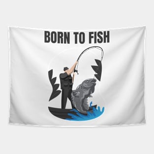 Born To Fish Tapestry