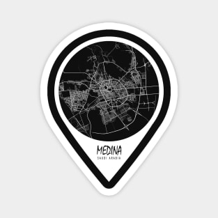 Medina, Saudi Arabia City Map - Travel Pin Magnet