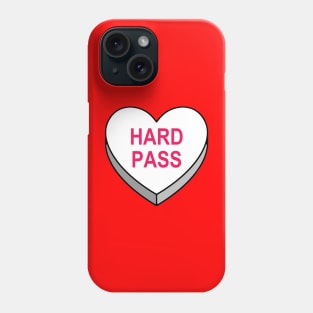 Valentines Candy Heart White Hard Pass Phone Case