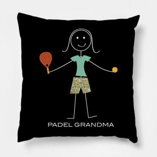 Funny Padel Grandma Stick Girl Pillow