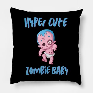 Hyper Zombie Baby Blue Pillow