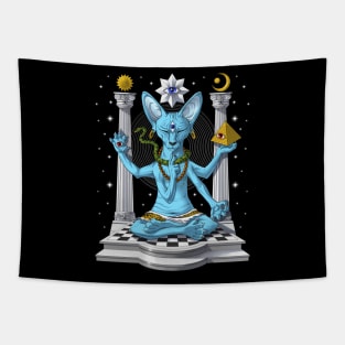 Psychedelic Sphynx Cat Shiva Tapestry