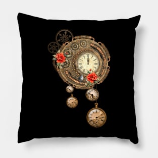 Wonderful steampunk clock Pillow