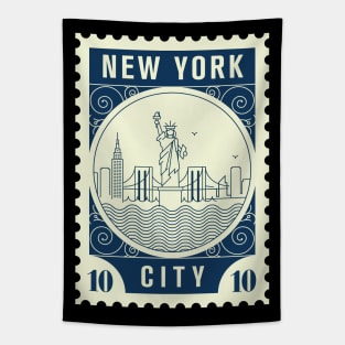 New York Stamp Design Tapestry