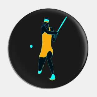 RETRO TENNIS PLAYER GIRL Pin