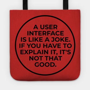 A user interface is like a joke Tote