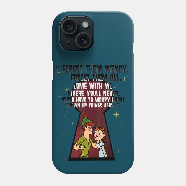 TD Wendy and Peter Pan - First meeting Phone Case by CourtR