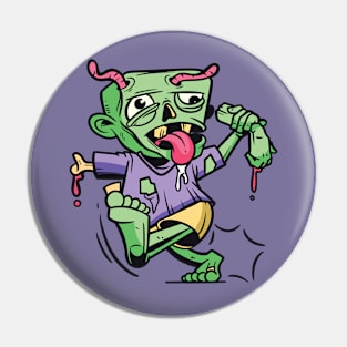 Cartoon Zombie Kid Pin