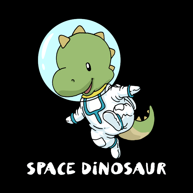 Space Dinosaur Funny Dinosaur Gift by CatRobot