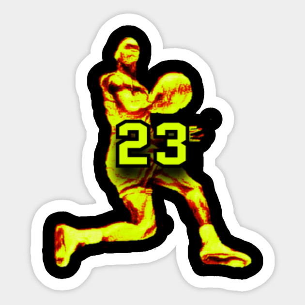 Michael Jordan Bulls 23 Gold Air Jordan Aufkleber Teepublic De