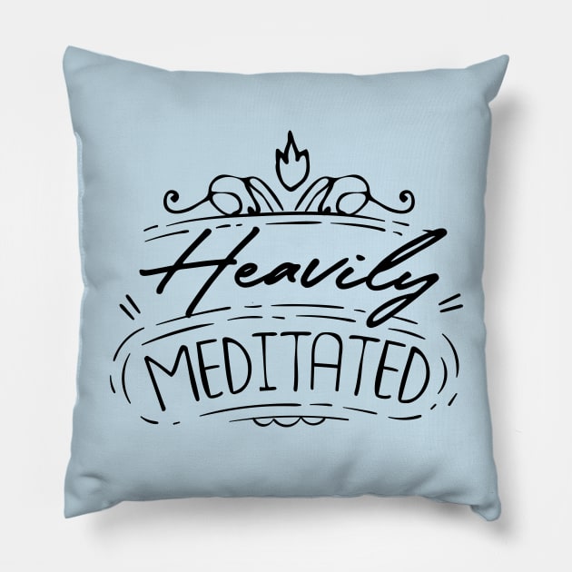 Heavily Meditated Pillow by MarinasingerDesigns