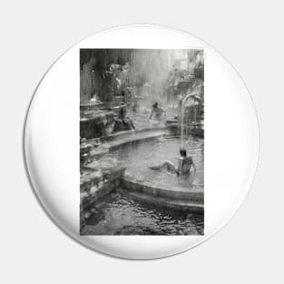 Fountain of youth digital Artwork Pin