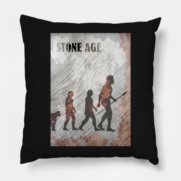 Stone Age - Board Games Design - Movie Poster Style - Board Game Art Pillow by MeepleDesign