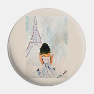 Girl in Paris Pin