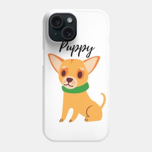 yellow puppy dog lover illustration Phone Case