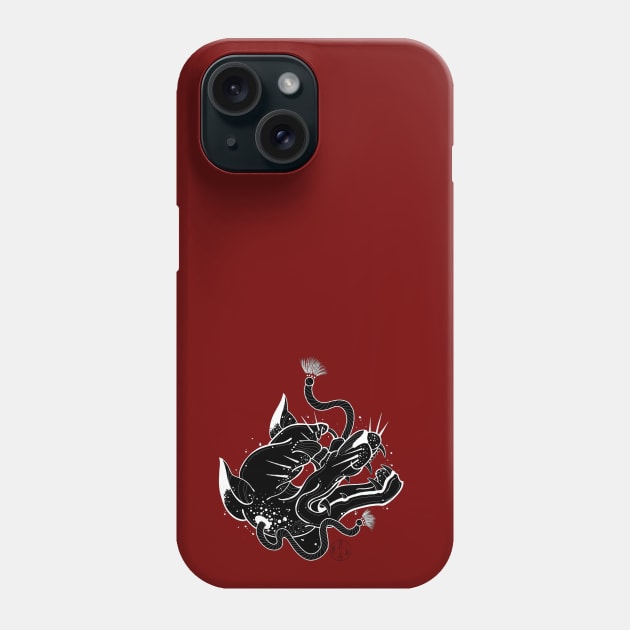 Kitsune mask tattoo style Graphic T Shirt - Design by Blacklinesw9 Phone Case by Blacklinesw9