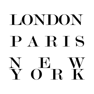 London Paris New York, Fashion logo T-Shirt