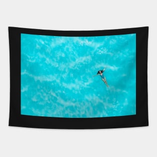 ALL ALONE IN THE BIG BLUE SEA DESIGN Tapestry