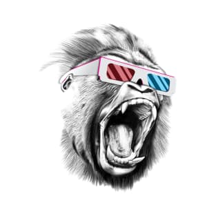 3D Glasses Gorilla T-Shirt