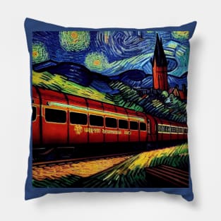 Starry Night Wizarding Express Train Pillow