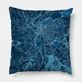 Lyon - France Peace City Map Pillow