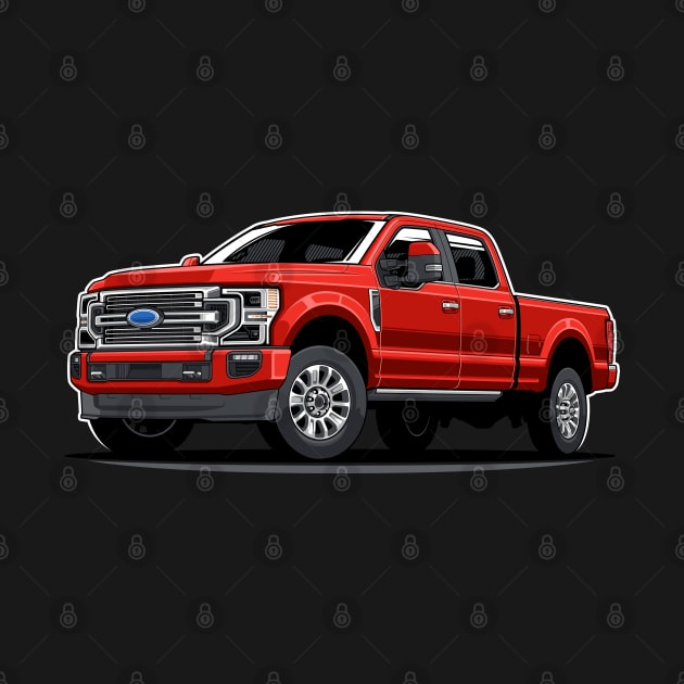 Super Duty F-250 Limited (Red) by afrcreativeart