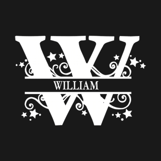 William Monogram Initial Letter W T-Shirt