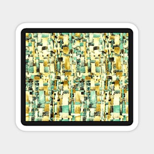 Abstract gold and aqua Magnet