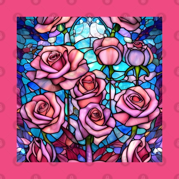 Stained Glass Roses by Chance Two Designs