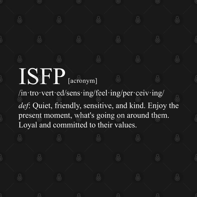 ISFP Personality (Dictionary Style) Dark by personalitysecret