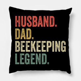 Husband Dad Beekeeper Funny Beekeeping Honey Bees Pillow