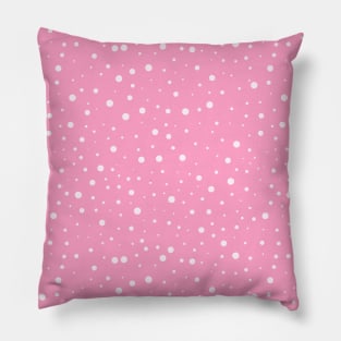 Pink Pastel Polka Dots Pattern Cute Pillow