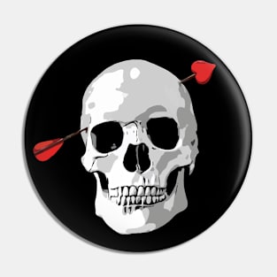 Valentine's Day skull Pin