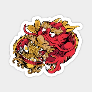 Dragon Eating Ramen Magnet